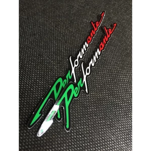 Cặp chữ Performante 3 màu cờ Ý. Decal logo sticker cao cấp dán sườn xe, chống nước