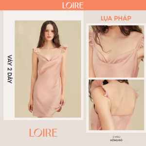 Váy Ngủ Lụa 2 Dây Tay Cánh Tiên Loirechic FDMN250310