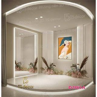 Phông nền livestream TS Decor dạng góc giúp không gian rộng rãi in 3D/5D đủ kích thước