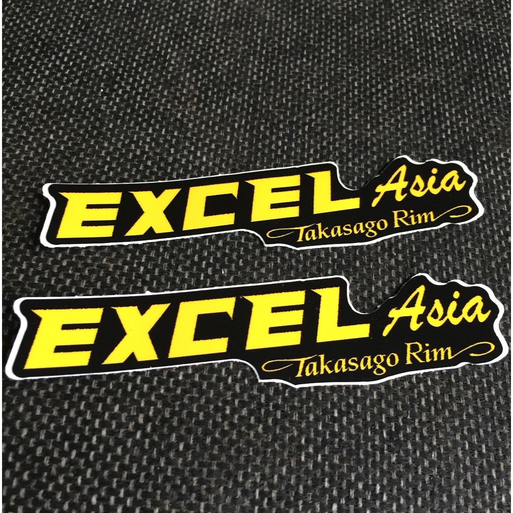 EXCEL[11.6x3cm] decal cao cấp chống nước, sắc nét, bền màu, dính chặt. Hình dán logo trang trí mọi nơi, in theo yêu cầu