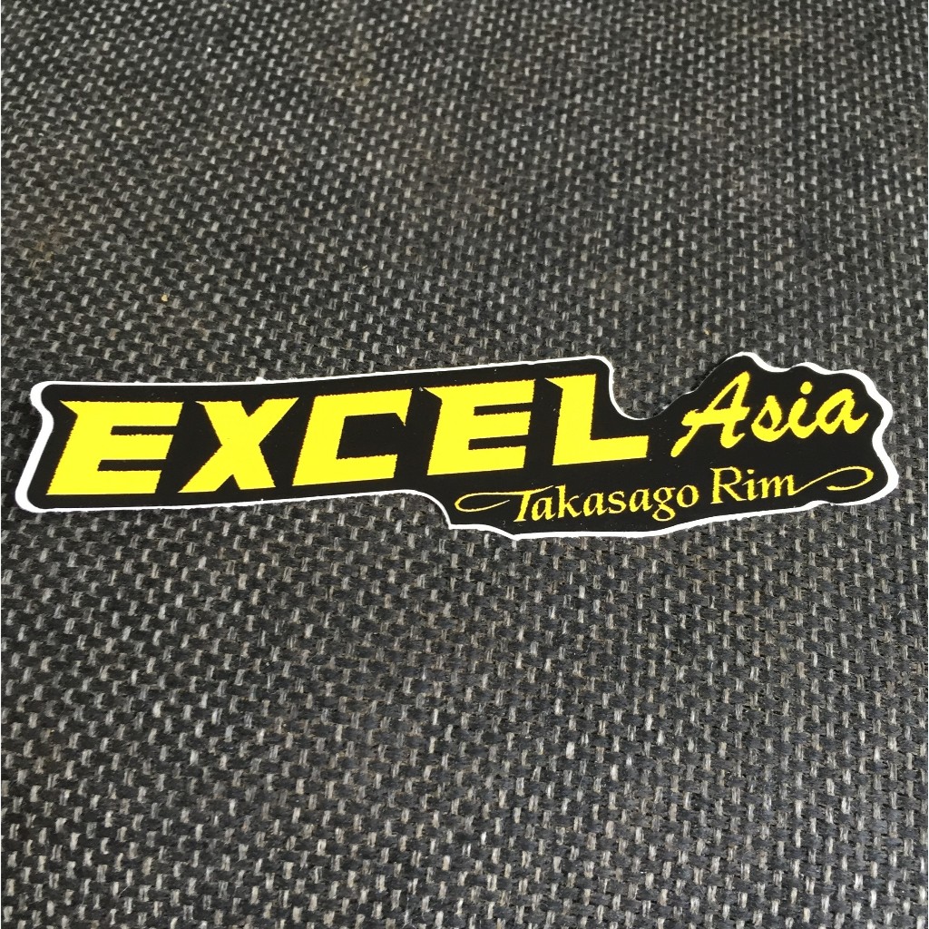 EXCEL[11.6x3cm] decal cao cấp chống nước, sắc nét, bền màu, dính chặt. Hình dán logo trang trí mọi nơi, in theo yêu cầu