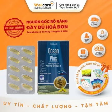 [TIM MẠCH] Viên uống Ocean Plus Bổ sung Omega,EPA,DHA Hỗ trợ tim mạch khoẻ mạnh - Hộp 30 viên