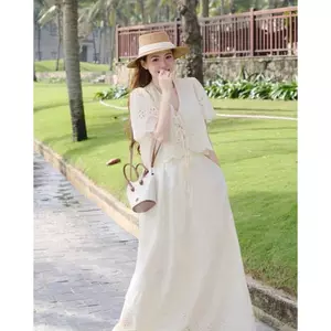 ⋆⭒˚.⋆Nhẹ nhàng mà cuốn: SET ÁO CỘT 3 NƠ + CHÂN VÁY DÀI XÔ HOA SP022286🔥𝐇𝐨𝐚̉ 𝐓𝐨̂́𝐜🔥 𝐌𝐄𝐎𝐈𝐍𝐃𝐀𝐇𝐎𝐔𝐒𝐄