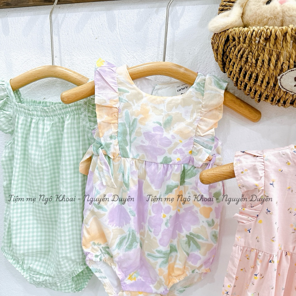 [MD212] 3/6-6/9M Body đùi bé gái chất liệu cotton xuất xịn cho bé yêu