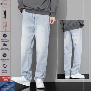 Quần jean nam baggy ống suông, quần bò nam Wash sáng dáng baggy chất demin cao cấp phong cách hàn quốc - 20WE