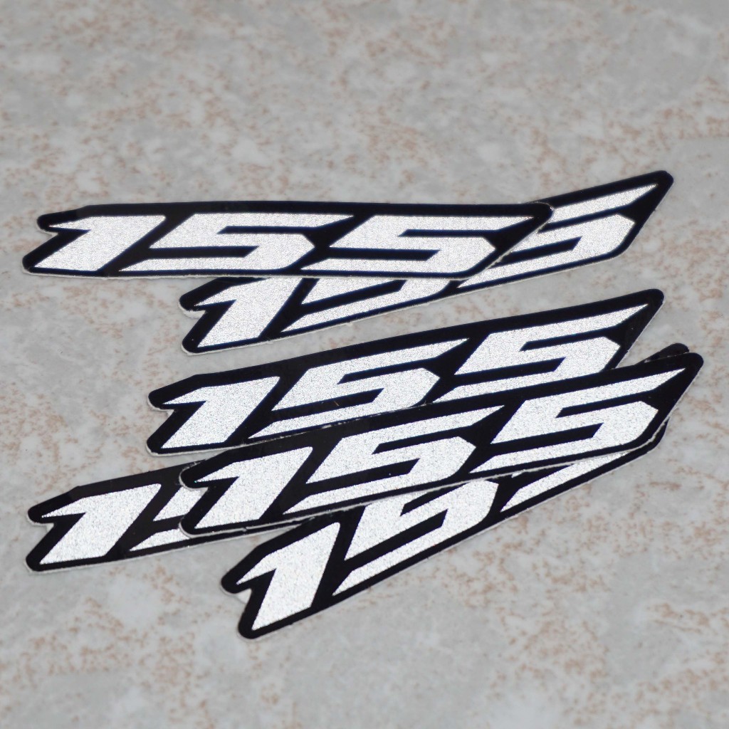 Cặp số 155 phản quang. Decal 3M của Mỹ, siêu sáng, siêu dính. Chống nước tuyệt đối