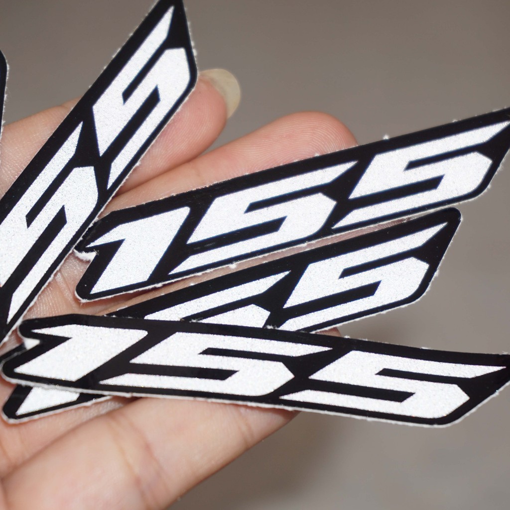 Cặp số 155 phản quang. Decal 3M của Mỹ, siêu sáng, siêu dính. Chống nước tuyệt đối