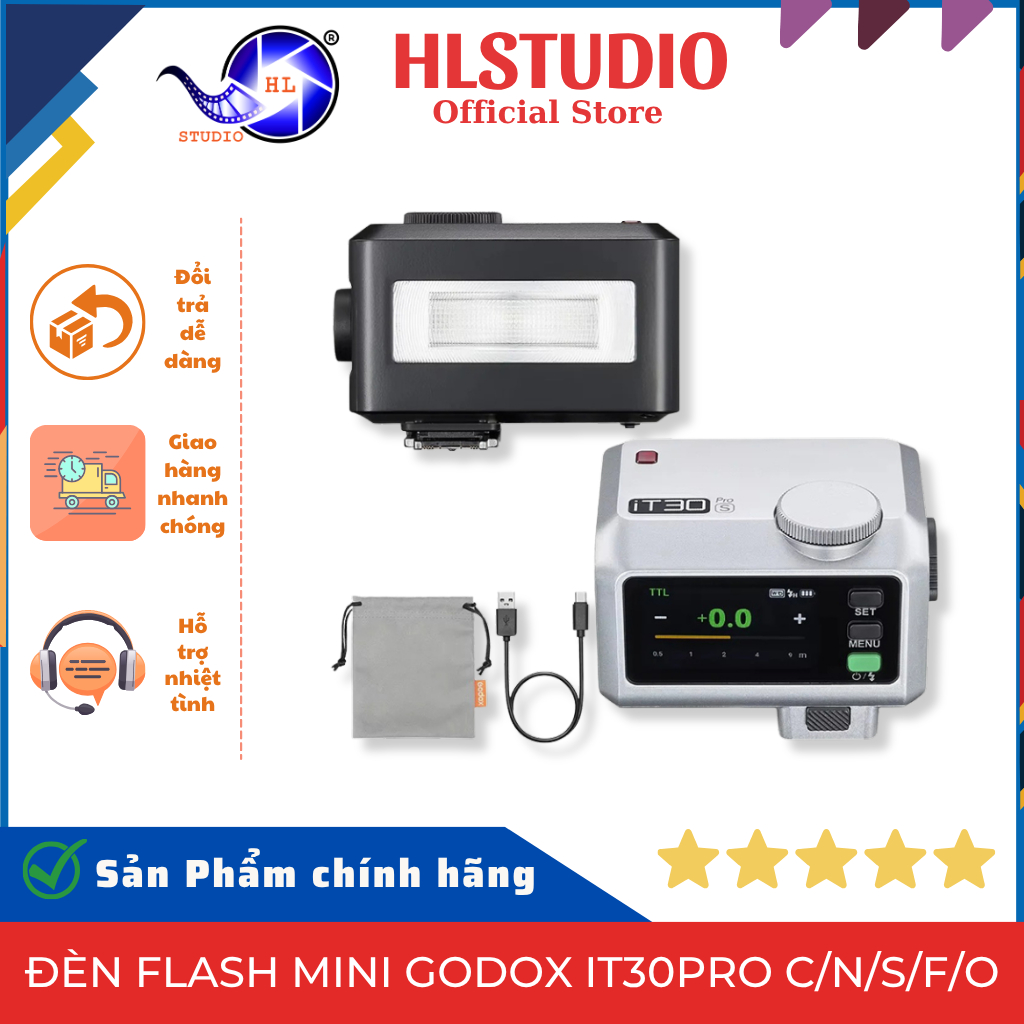 Godox IT30Pro S TTL Blitz Für Sony - 2.4G Wireless HSS 1/8000s Touchscreen