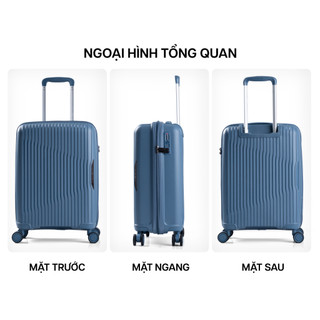 [COMBO SIÊU HỜI] 2 Vali Kéo MIA Du Lịch Larita ROTA - Size 20/24/28, Nhựa PP Hạn Chế Bể Vỡ, Khoá TSA Bảo Mật Cao