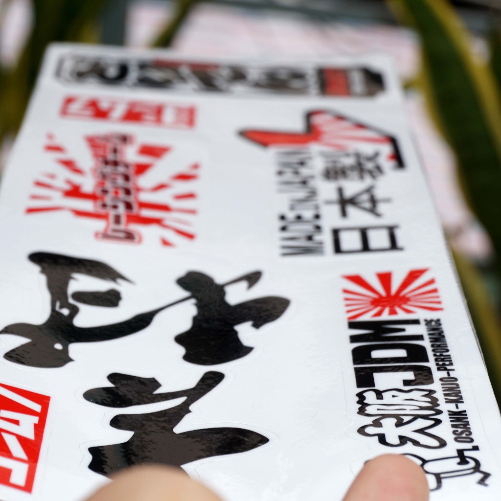 Set tem Nhật Bản. Sticker Decal Japan Sticker for Bike. Chống nước, không bay màu