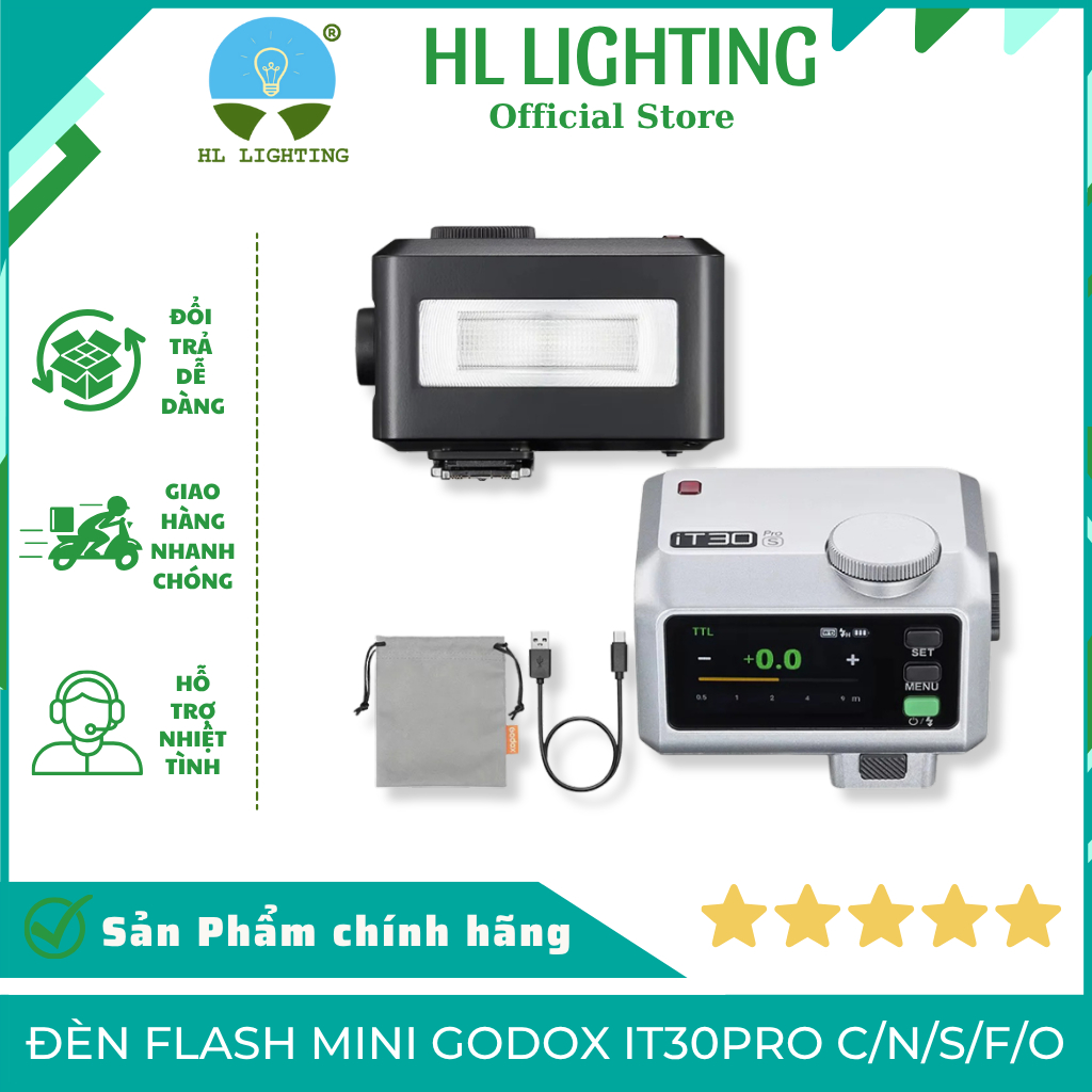 Camera Flash Godox IT30 Pro O Mini TTL Flash For Olympus/Panasonic - Wireless Touchscreen Built-in Lithium Battery Flash - View #3