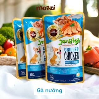 Pate cho chó JerHigh sốt thịt hầm Gói 120gr