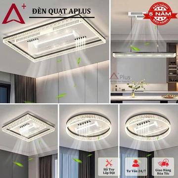 Quạt trần không cánh,Quạt trần đèn ốp cho trần thấp và siêu thấp.đèn 3 chế độ sáng quạt xoay 180 êm mát có điều khiển