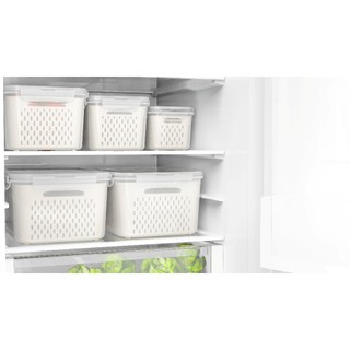 Hộp bảo quản thực phẩm tươi MATSU rổ thoát nước, nhựa PP nguyên sinh nắp silicone kín ngăn ám mùi