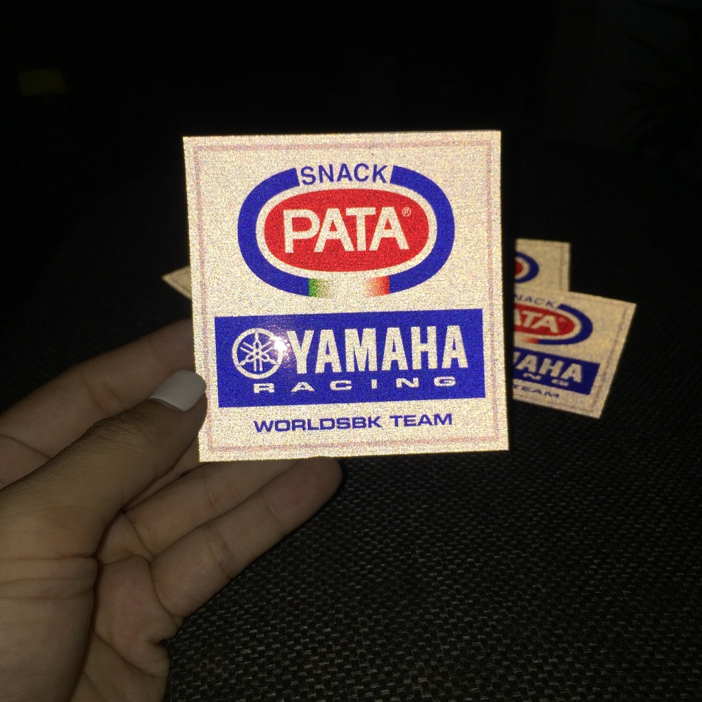 Logo Snack Pata Yamaha Racing WorldSBK TEAM. Chất liệu Phản quang 3M cao cấp chống nước không bay màu