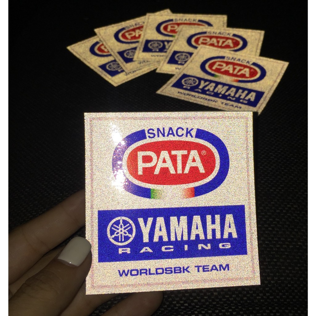 Logo Snack Pata Yamaha Racing WorldSBK TEAM. Chất liệu Phản quang 3M cao cấp chống nước không bay màu