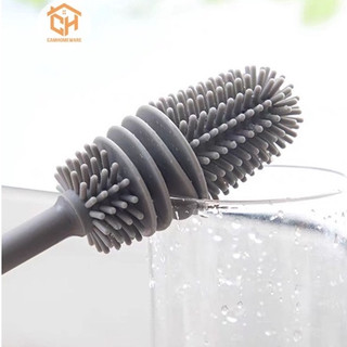 Cây Cọ Rửa Ly Cốc Bằng Silicon Cán Dài Siêu Bền, Chống Ẩm Mốc Cam Homeware