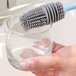 Cây Cọ Rửa Ly Cốc Bằng Silicon Cán Dài Siêu Bền, Chống Ẩm Mốc Cam Homeware