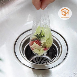 Túi Lọc Rác Bồn Rửa Bát Thiết Kế Kiểu Lưới Siêu Dai Đầu Túi Có Chun Co Giãn Chống Tắc Nghẽn[set 100 cái]Cam Homeware