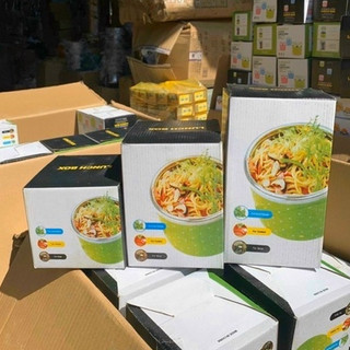 Cặp Lồng Giữ Nhiệt Ủ Cơm Chấm Bi Cam Homeware