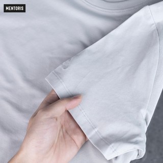 Áo thun nam cổ tròn Cotton Mentoris, Áo phông nam chất vải mềm mại, co giãn thấm hút mô hôi MTS04