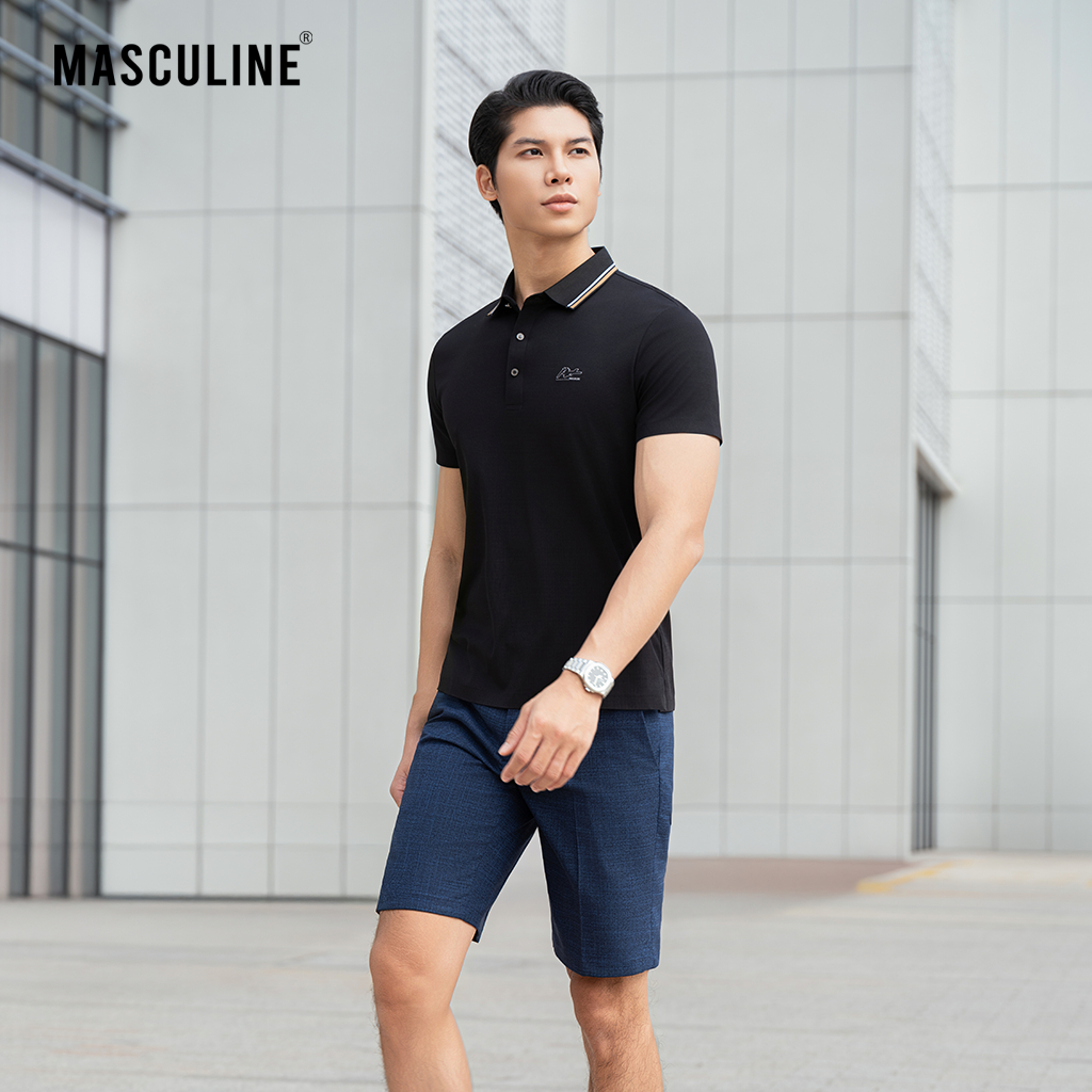 Áo polo nam cao cấp MASCULINE MPL54 Form Regular Fit chất liệu mềm mại thấm hút mồ hôi co gian tốt