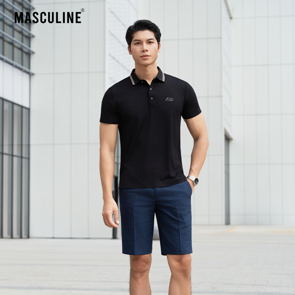 Áo polo nam cao cấp MASCULINE MPL54 Form Regular Fit chất liệu mềm mại thấm hút mồ hôi co gian tốt