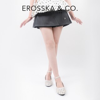 Erosska - Giày búp bê nữ lưới quai ngang kiểu dáng basic cao 2cm màu kem - EL095
