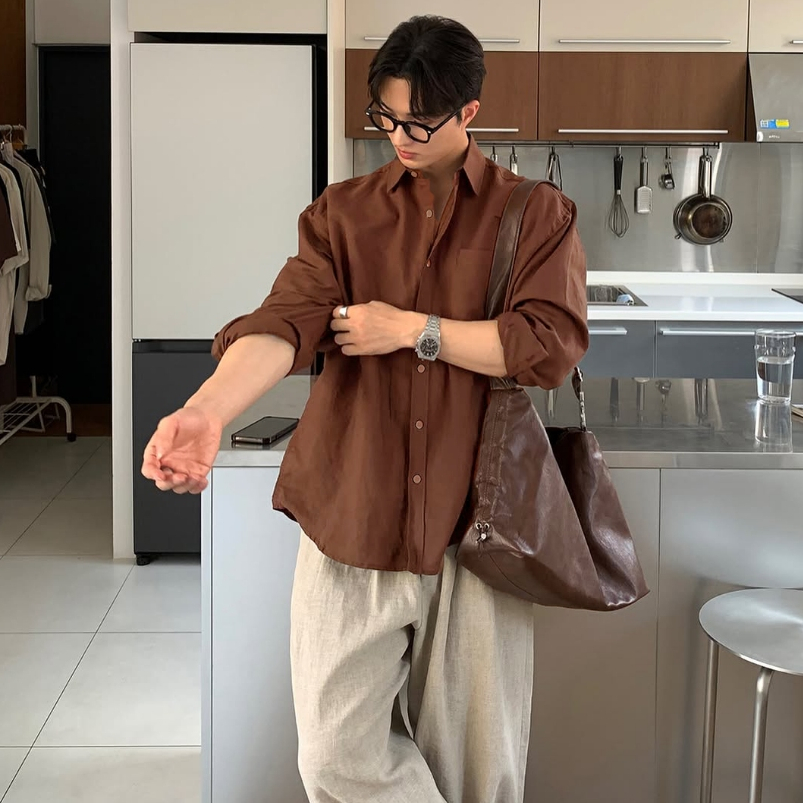 Bộ Quần Áo Nam Linen Dài Tay Đi Cafe, Dạo Phố, Đi Biển Gồm Áo Đũi Xước, Quần Dài Linen Halley J48