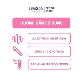 Men vi sinh cho Bé Táo Bón, Biếng Ăn, Rối Loạn Tiêu Hóa - LiveSpo PREGMOM 3 tỷ bào tử lợi khuẩn - Hộp 20 ống x 5ml