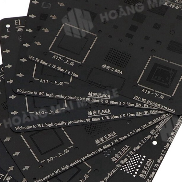 Vỉ tạo chân IC/CPU WL 6G-16PM màu đen