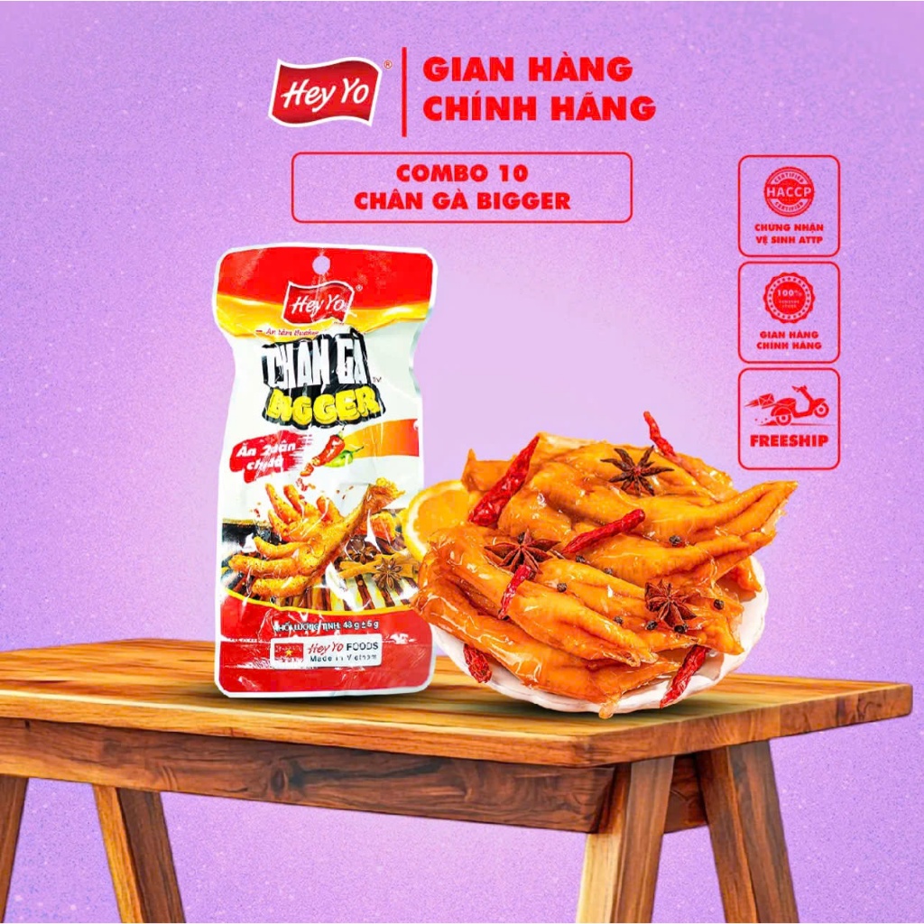 COMBO 10 Gói Chân Gà X2 Big Ger Của Hey Yo, Chân gà Hey Yo, Hey Yo Food ...