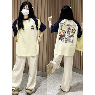 Áo Thun phông nam nữ chất cotton su cổ tròn form rộng cute