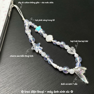 Móc Khoá Đuôi Cá Mùa Hè - Dây Treo Phụ Kiện Điện Thoại Sao Biển Nhiều Màu Handmade by IMCAREM