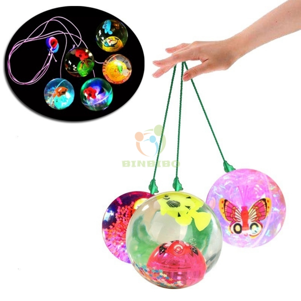 Đồ chơi bóng nảy phát sáng nhiều màu sắc cho bé-binbibo