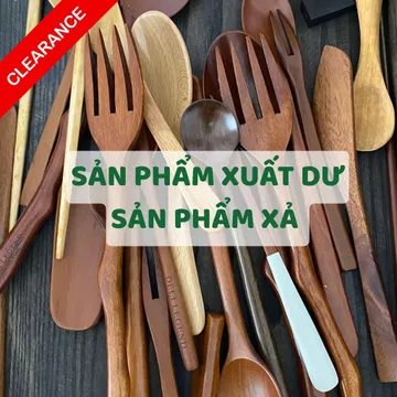 Dụng Cụ Nhà Bếp Bằng Gỗ - Bán Lẻ Các Đồ Gia Dụng Cho Nhà Bếp - Vagoo - Muỗng, Sạn, Vá- Hàng Xuất Dư- Hàng xả