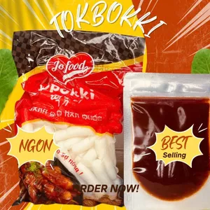 Combo 500g Bánh gạo tokbokki jofood+100g sốt - set nấu tokbokki sốt cay