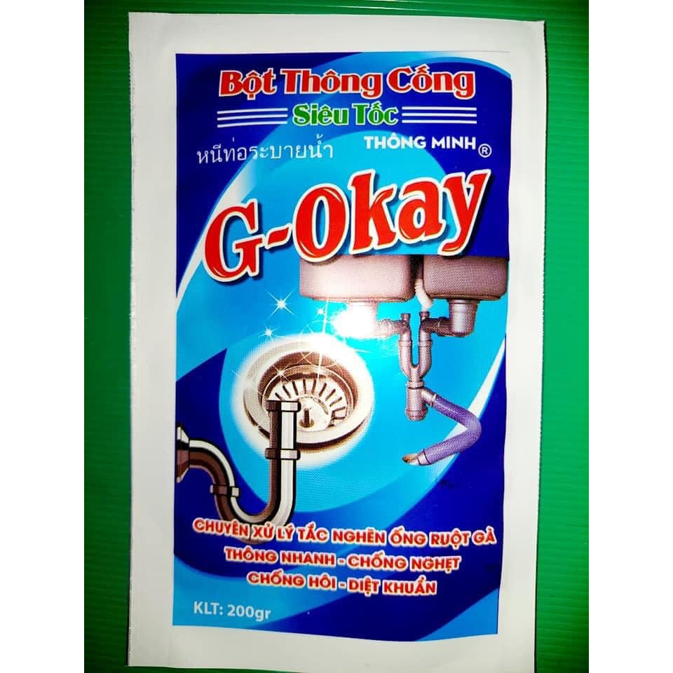 Chai thông cống, thông cầu G-Okay, dung dịch thông cống tẩy sạch tắc nghẽn, đánh bay cặn bẩn