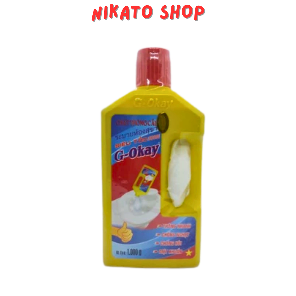 Chai thông cống, thông cầu G-Okay, dung dịch thông cống tẩy sạch tắc nghẽn, đánh bay cặn bẩn