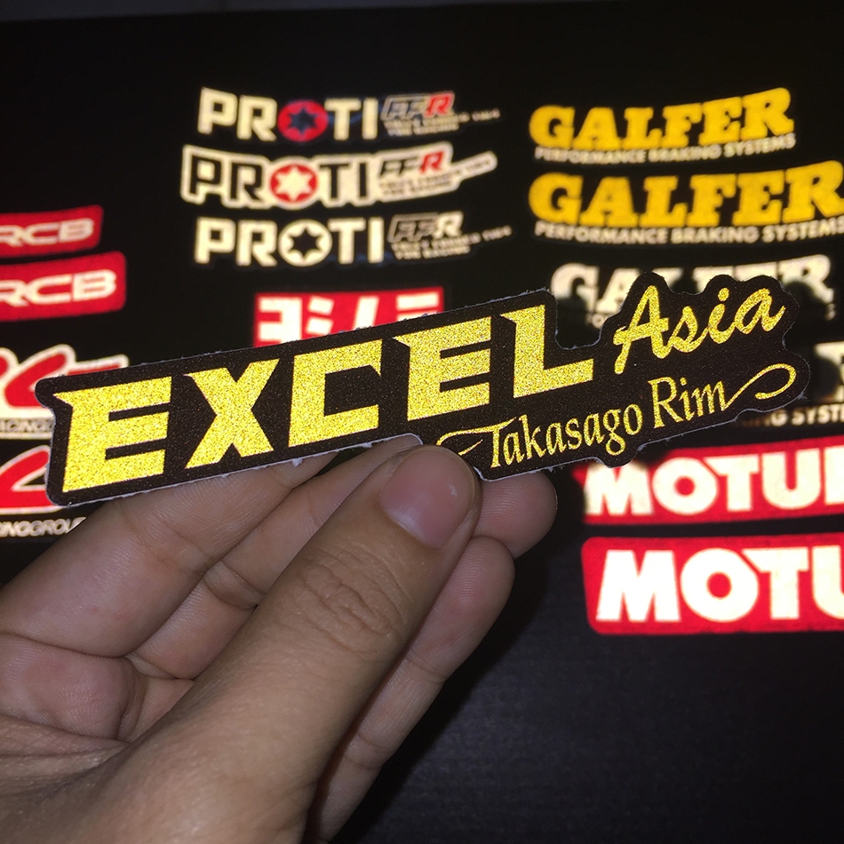 Logo EXCEL[11.6x3cm] decal phản quang 3M cao cấp chống nước. Hình dán sắc nét, bền màu, dính chặt