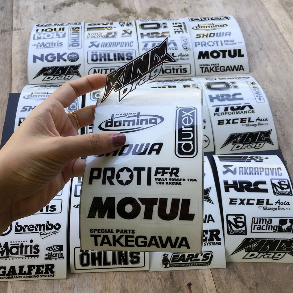Logo trong suốt đủ kiểu. Decal cao cấp chống nước, không bay màu. Hình dán trang trí