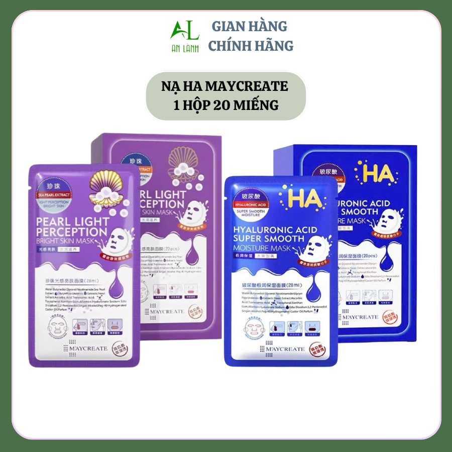 Mặt Nạ Dưỡng Ẩm Trắng Da Mặt HA Maycreate Mask Cấp Ẩm Dưỡng Sáng Da Nội ...