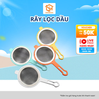 Rây Lọc Dầu, Lọc Bột, Rây Cháo Viền Nhựa Canyu Cam Homeware