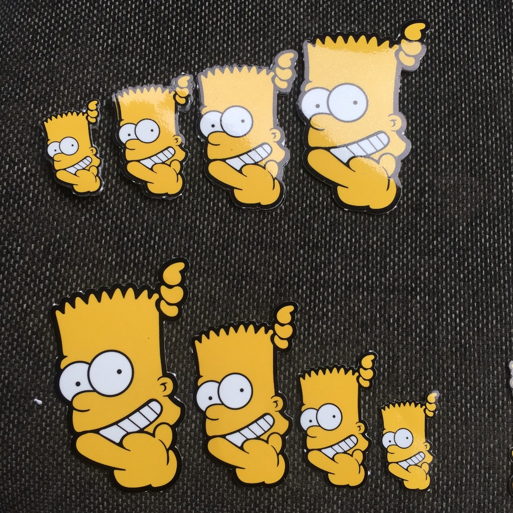 Sticker Simpson cute decal cao cấp chống nước, sắc nét, bền màu, dính chặt. Hình dán logo trang trí mọi nơi dễ thương