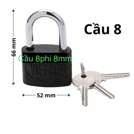 Ổ khóa gang Việt Tiệp chính hãng, khóa treo gang Việt Tiệp đủ các cầu