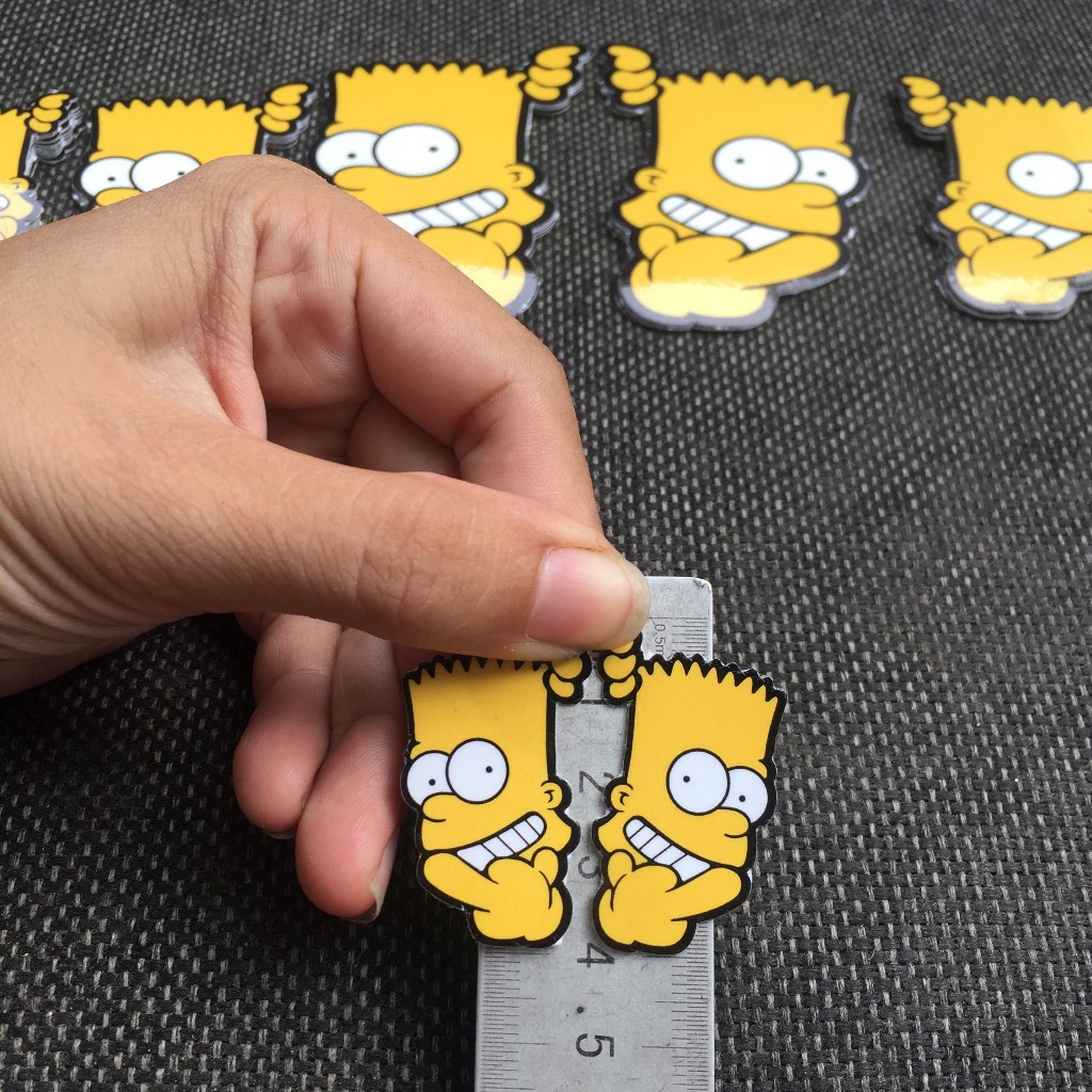 Sticker Simpson cute decal cao cấp chống nước, sắc nét, bền màu, dính chặt. Hình dán logo trang trí mọi nơi dễ thương