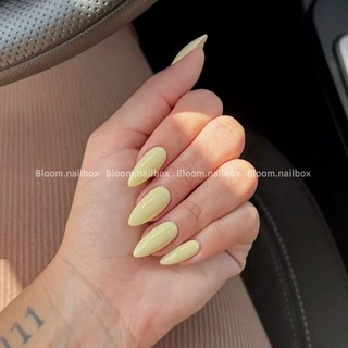 [B81] Nailbox thiết kế vàng gà con siêu tôn da by Bloom.nailbox móng giả trơn