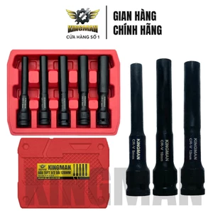 Bộ đầu tuýp 1/2 KINGMAN dài 128mm Thép CRV cao cấp, hàng chính hãng KINGMAN