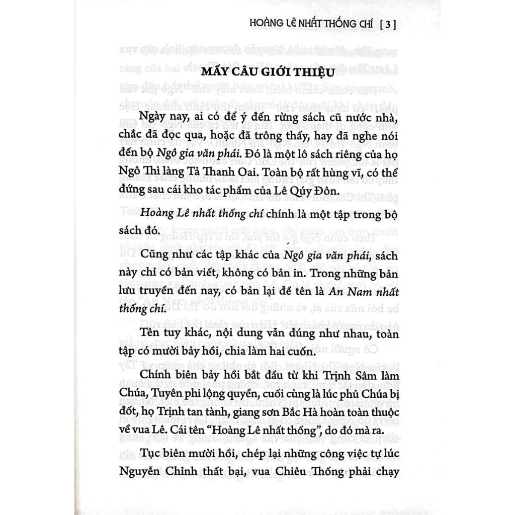 Sách - Hoàng Lê Nhất Thống Chí (bìa cứng)