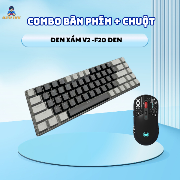Combo Bàn Phím Atas ZA641 V2 và Chuột F20 - Red switch Có Hotswap - Pin ...